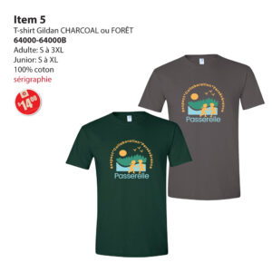 Item 05 École de la Passerelle T-Shirt Gildan 64000 64000B 2025