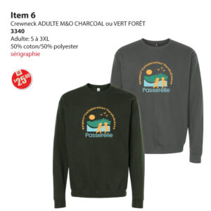 Item 06 École de la Passerelle Crewneck ADULTE M&O 3340 2025